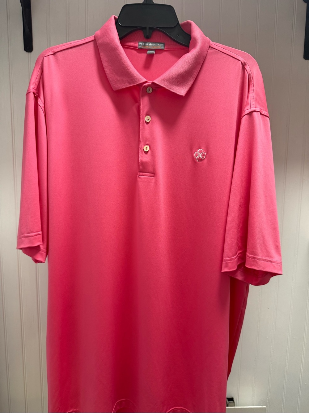 Men's Peter Millar XL
 Pink Short-Sleeve Polo Shirt